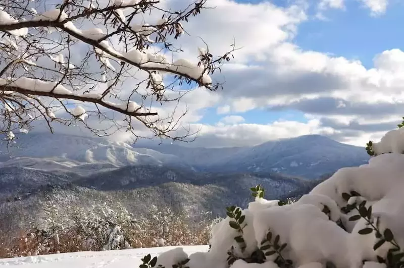 Photographing the snow covered mountains is one of the best winter activities in Gatlinburg.