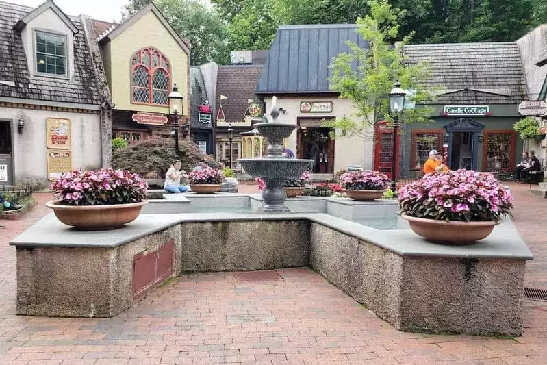fountain at The Village in Gatlinburg