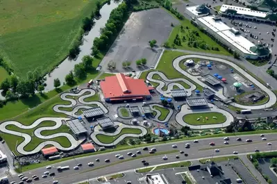 Aerial photo of Nascar Speedpark in Sevierville Tn