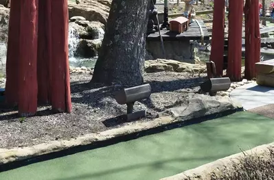 golf course at Ripley's Davy Crockett Mini Golf in Gatlinburg