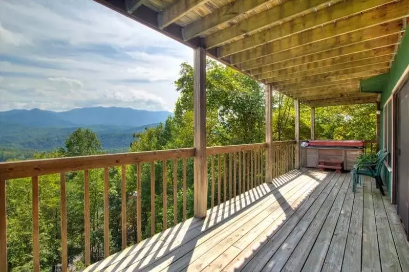 Spectacular photo taken from the deck of the Awesome Views cabin in Gatlinburg.