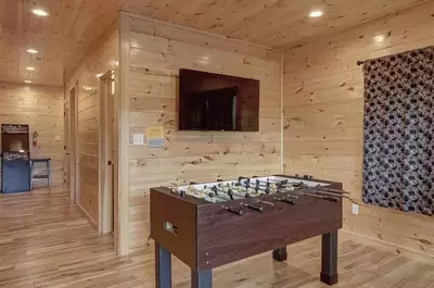 game room in mountain lookout