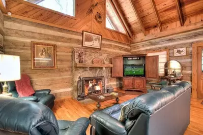 living room of a cabin