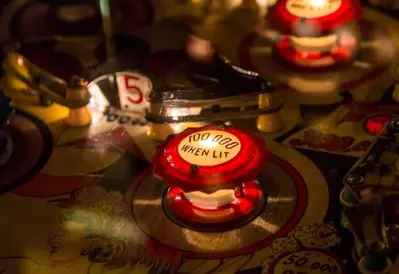 classic pinball game in museum