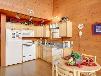 majestic view cabin kitchen