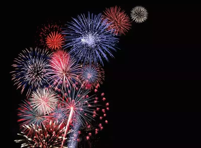 A July 4th fireworks display near our cabins for rent in Gatlinburg and Pigeon Forge TN.