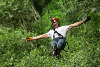 Zip lining in the Smokies