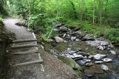 The Alum Cave Trail in the Smoky Mountains.