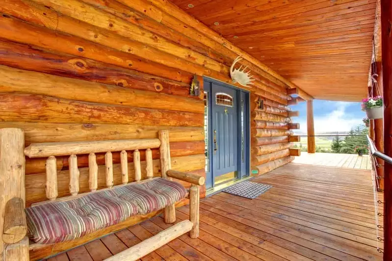 View of front door of a vacation rental in Gatlinburg