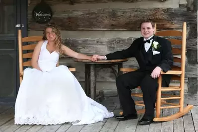 couple-getting-married-in-a-large-group-cabin-in-Gatlinburg
