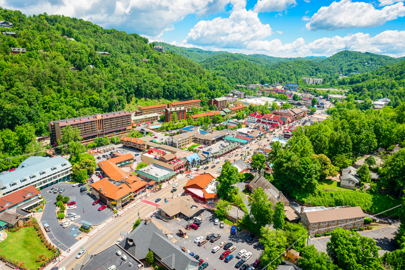 gatlinburg  aerial